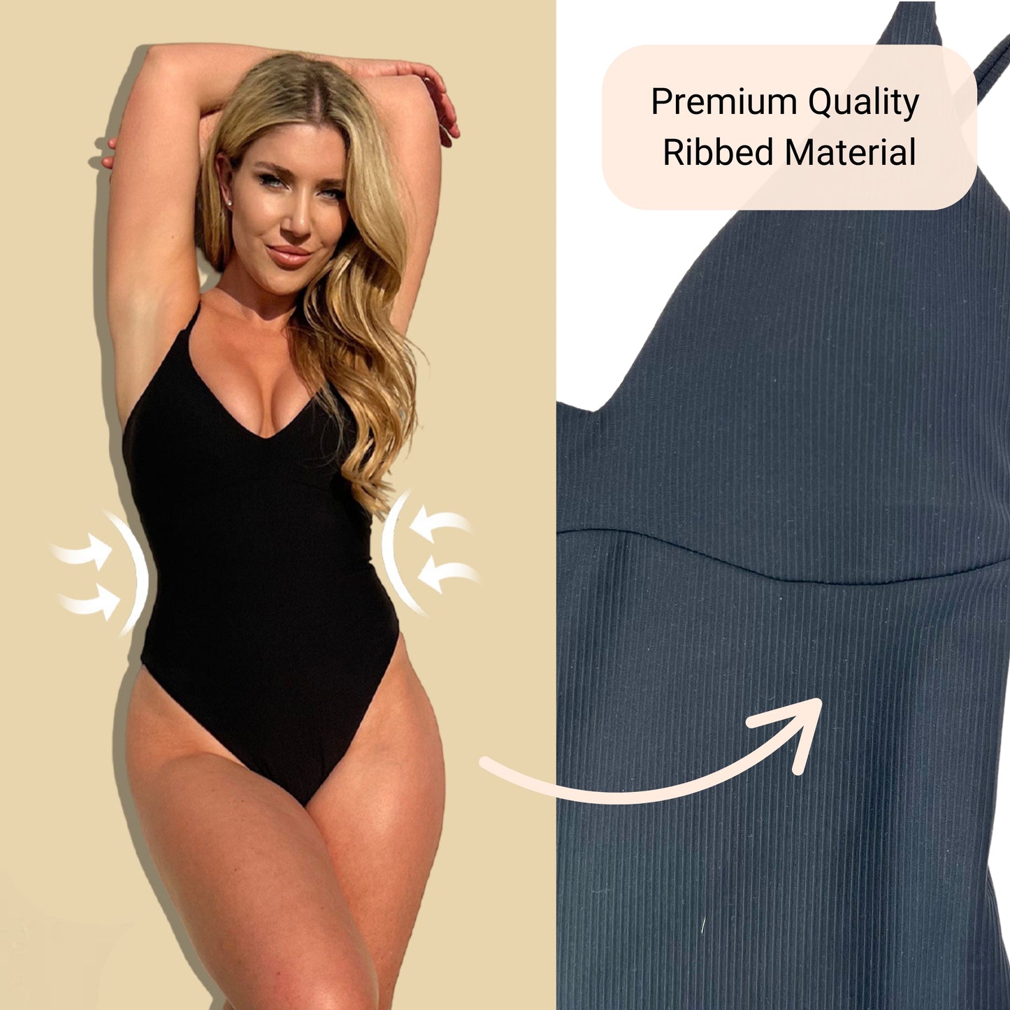 Push-Up & Tummy Control One Piece (Ribbed)