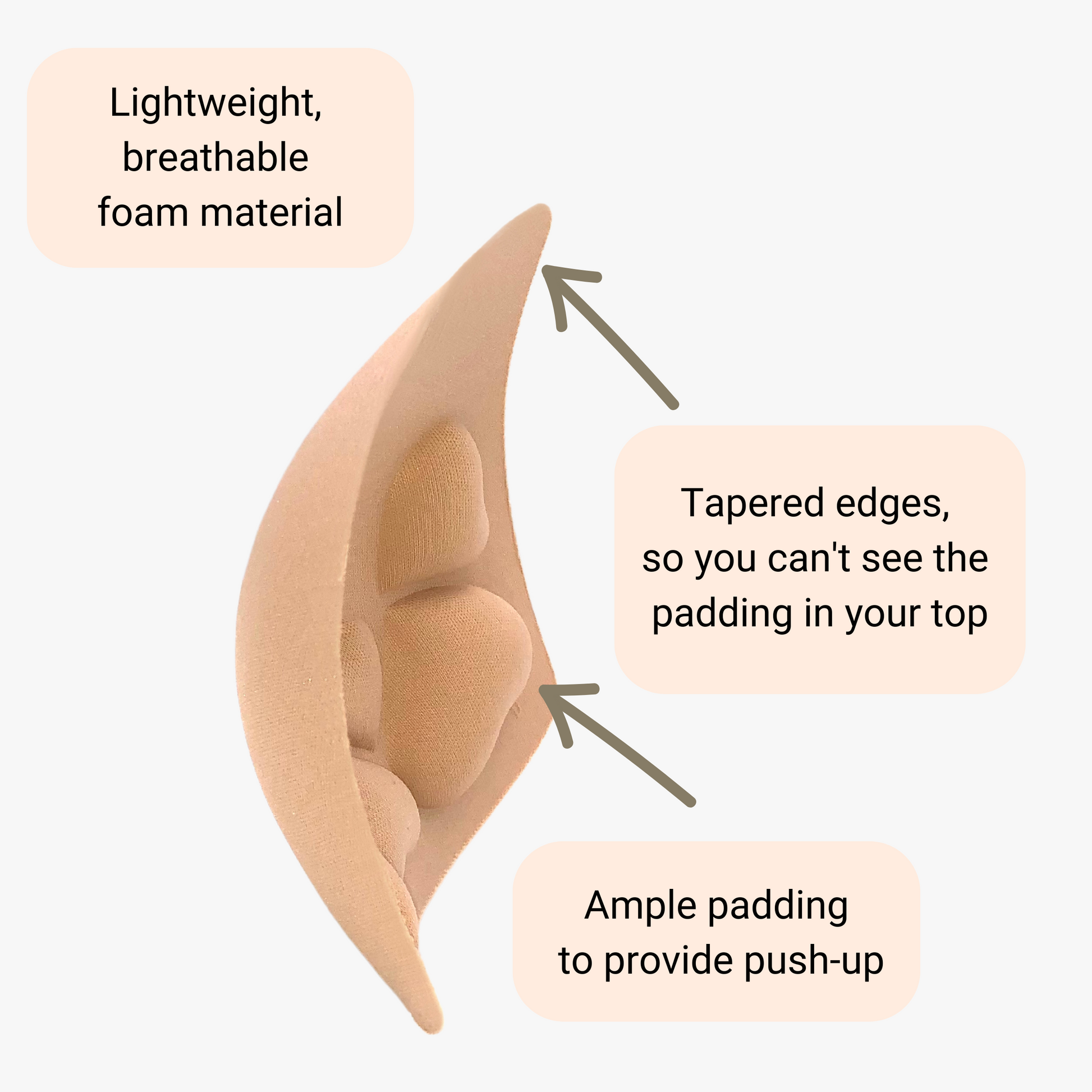 1pair Sponge Bra Pads Push Up Breast Enhancer Removeable Bra Padding Inserts  Cups for Swimsuit Bikini Padding Intimates Color: L shape